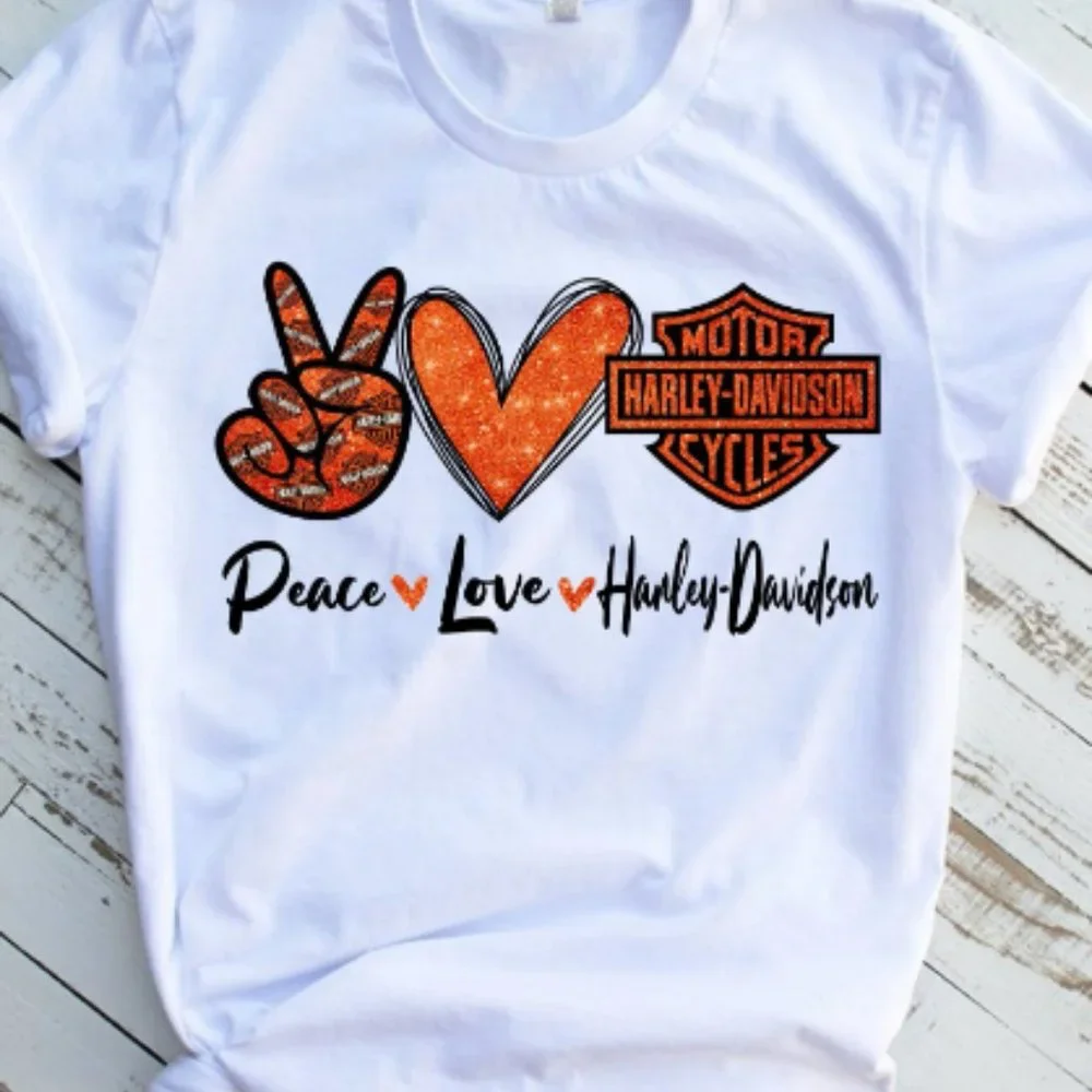 HOST PICK ***Peace, Love, and Harley T-Shirts - Picture 2 of 4
